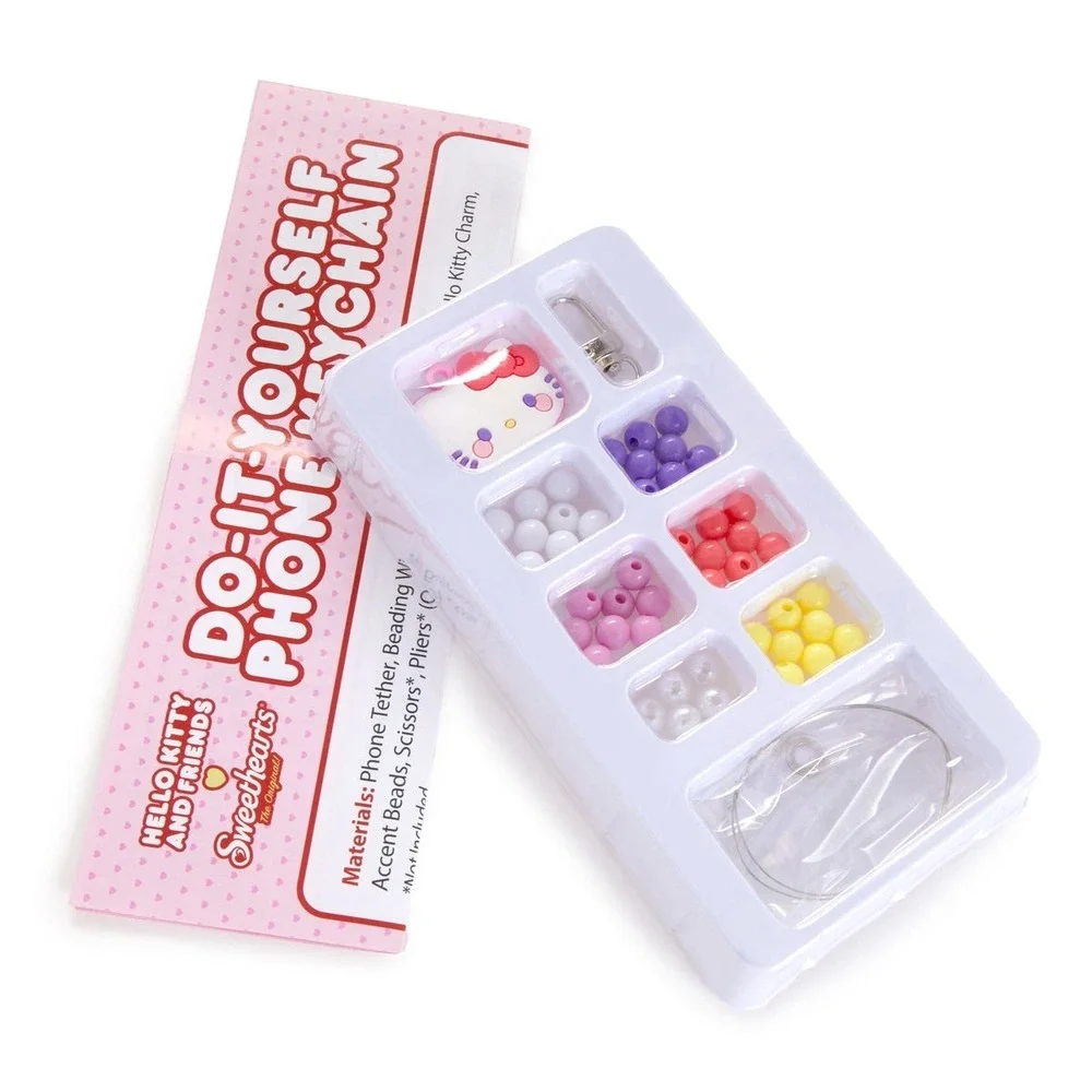 Hello Kitty Friends‎ Sweethearts DIY Phone Keychain Beaded Craft Kit Sanrio NIB